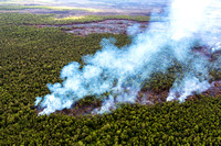 Lava flow from Kilauea shot from helicopter